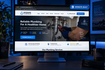 A finished local business website created by the AI